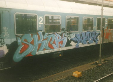 Graffiti Train in Hannover - Photo by COLLECTOR - Sker, CK, BTR (1999)