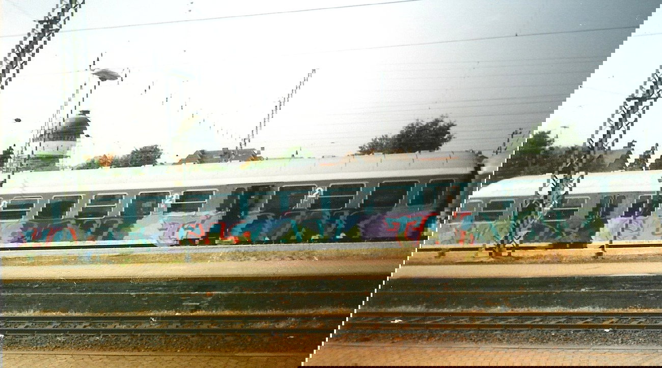 Graffiti Train in Hannover - Photo by COLLECTOR - Hate, Clean, Trains (1994)