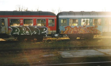 Graffiti Train in Hamburg - Photo by COLLECTOR - Erase, Moses, Hamburg (2000)