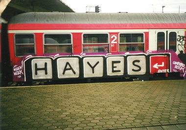 Graffiti Train in Hamburg - Photo by COLLECTOR - Hayes, Hamburg (2000)