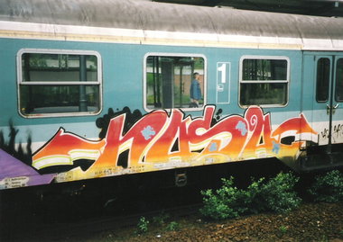 Graffiti Train in Hamburg - Photo by COLLECTOR - Nasa, Hamburg (2000)