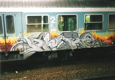 Graffiti Train in Hamburg - Photo by COLLECTOR - Phore, SBA, Hamburg (2000)