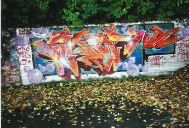Graffiti Wall in Hamburg - Photo by COLLECTOR - Emyr, Emir, OBS (1999)