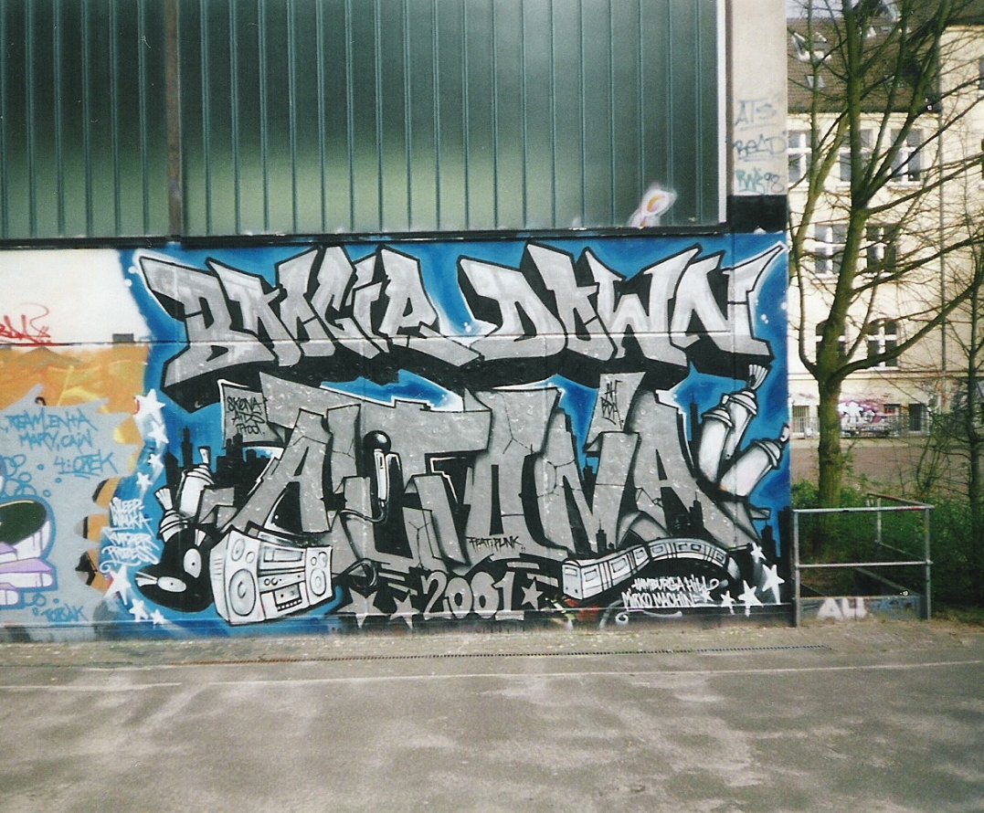 Graffiti Wall in Hamburg - Photo by COLLECTOR - Altona, AH, Skena (2001)
