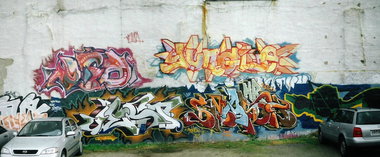 Graffiti Bombing in Hamburg - Photo by COLLECTOR - Med, Medusa, Jungle