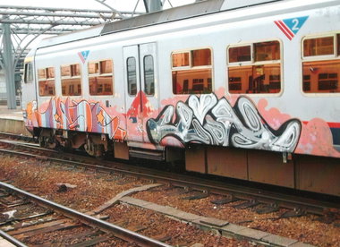 Graffiti Train in Les Bons Villers - Photo by COLLECTOR - Belgium (2007)