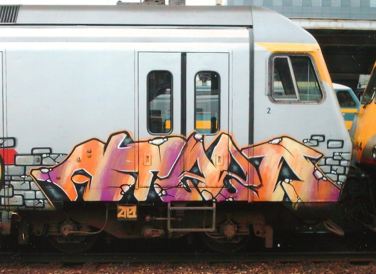 Graffiti Train in Brussels - Photo by COLLECTOR - Ateen, Belgium (2007)