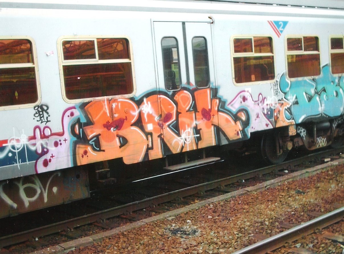 Graffiti Train in Brussels - Photo by COLLECTOR - Brik, Belgium (2007)