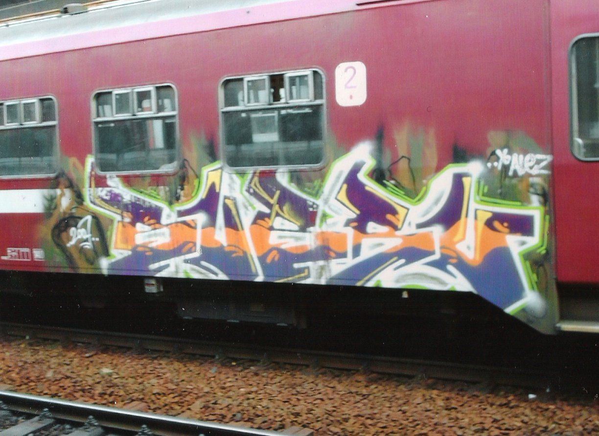 Graffiti Train in Brussels - Photo by COLLECTOR - Bubru, Belgium (2007)