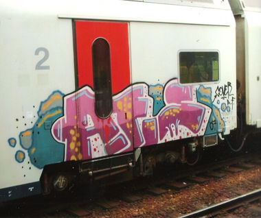 Graffiti Train in Brussels - Photo by COLLECTOR - AFS, AF, Cover (2007)