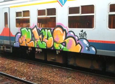 Graffiti Train in Brussels - Photo by COLLECTOR - Raus, Belgium (2007)
