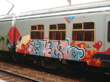 Graffiti Train in Brussels - Photo by COLLECTOR - Skol, Belgium (2007)