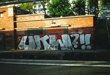 Graffiti Bombing in Berlin - Photo by COLLECTOR - UKW, Berlin (2002)