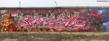 Graffiti Wall in Berlin - Photo by COLLECTOR - Kacao, Kacao77, RTZ (2005)