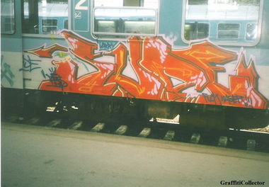 Graffiti Train in Hildesheim - Photo by COLLECTOR - Jude, PBS, Hildesheim (2001)