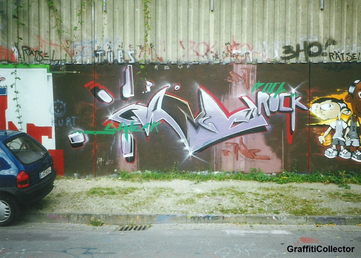 Graffiti Wall in Hildesheim - Photo by COLLECTOR - Dancer, Däncer, TNC (2001)