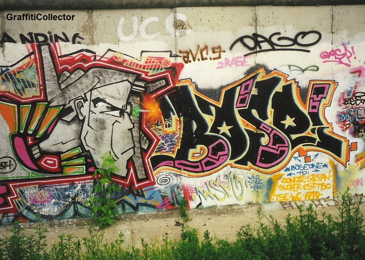 Graffiti Wall in Berlin - Photo by COLLECTOR - Bose, Böse, Berlin (1999)