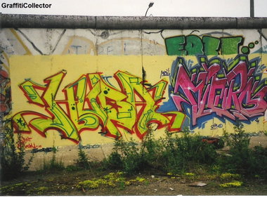 Graffiti Wall in Berlin - Photo by COLLECTOR - Huba, Micro, DRM (1999)