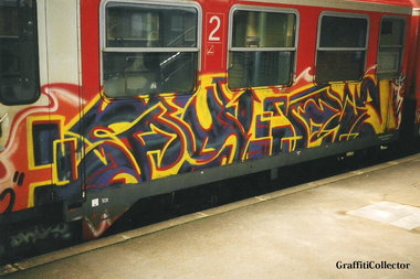 Graffiti Train in Hamburg - Photo by COLLECTOR - Pyr, Hamburg (2000)