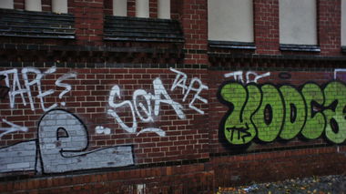 Graffiti Bombing in Berlin - Photo by COLLECTOR - Tape, SQA, Vodca