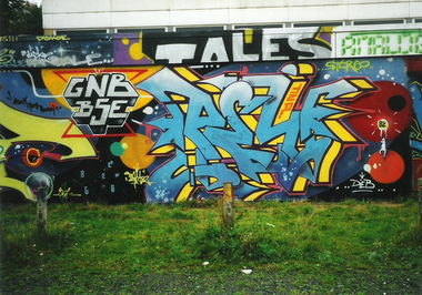 Graffiti Wall in Gifhorn - Photo by COLLECTOR - Pey, GNB, BSE (2000)