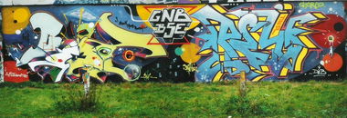 Graffiti Wall in Gifhorn - Photo by COLLECTOR - Beet, Pey, GNB (2000)