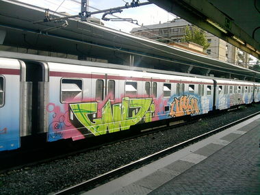 Graffiti Train in Rome - Photo by COLLECTOR - Rome, Italy (2013)