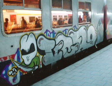 Graffiti Train in Brussel - Photo by COLLECTOR - Vero, Brussel, Bruxelles (2009)