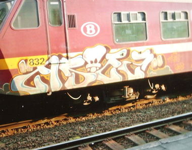 Graffiti Train in Brussel - Photo by COLLECTOR - Asoez, Brussel, Bruxelles (2008)