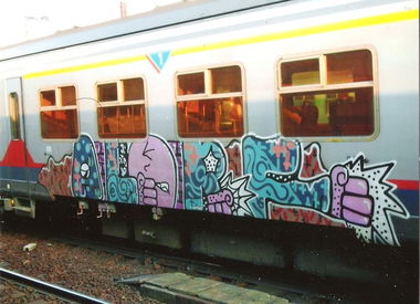 Graffiti Train in Brussel - Photo by COLLECTOR - Alorf, Brussel, Bruxelles (2009)