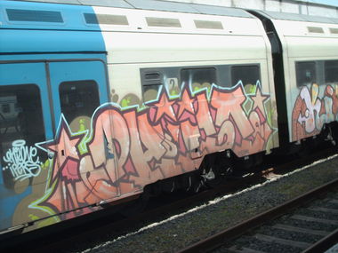 Graffiti Train in Rome - Photo by COLLECTOR - Philo, Rome, Italy (2010)