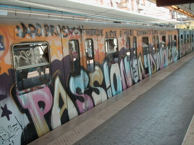 Graffiti Train in Rome - Photo by COLLECTOR - Passion, Rome, Italy (2012)