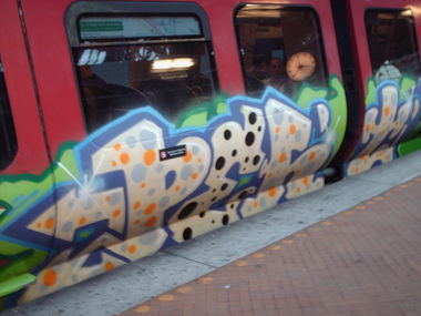 Graffiti Train in Copenhagen - Photo by COLLECTOR - Peht, Copenhagen, Denmark (2011)