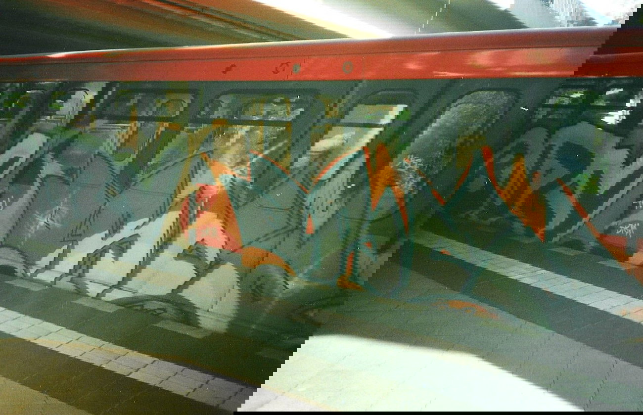 Graffiti Train in Berlin - Photo by COLLECTOR - Buzy, Area, TVU (2002)