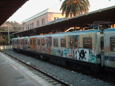 Graffiti Train in ROME - Photo by COLLECTOR - Rome, Italy
