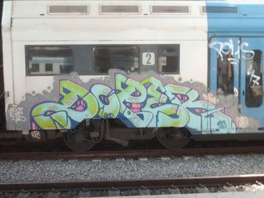 Graffiti Train in Rome - Photo by COLLECTOR - Doper, Dope, Rome (2010)