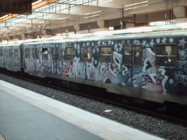 Graffiti Train in ROME - Photo by COLLECTOR - Rome, Italy