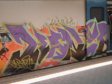 Graffiti Train in Rome - Photo by COLLECTOR - Rome, Italy
