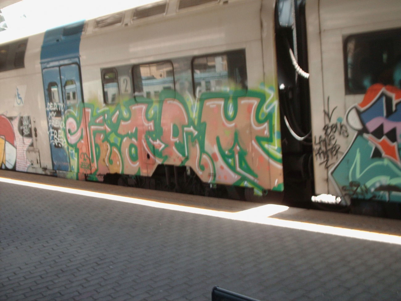Graffiti Train in Rome - Photo by COLLECTOR - Karm, Rome, Italy