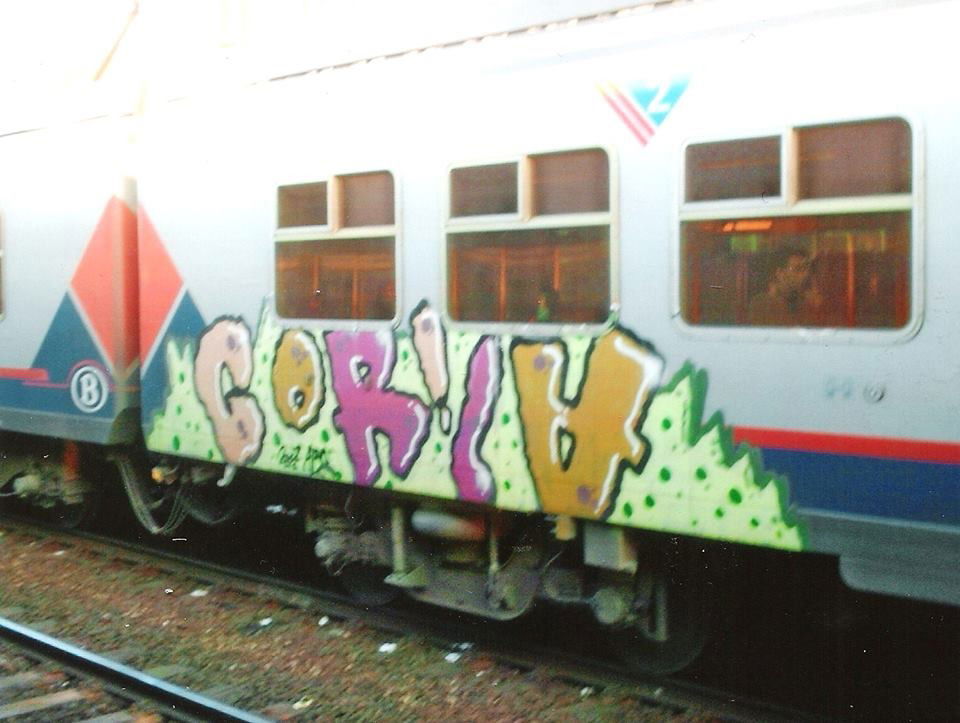 Graffiti Train in Brussel - Photo by COLLECTOR - Brussel, Bruxelles, Belgium (2009)