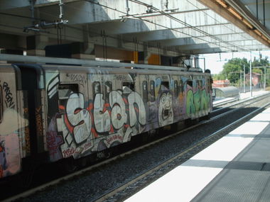 Graffiti Train in Rome - Photo by COLLECTOR - Stan, Rome, Italy (2012)