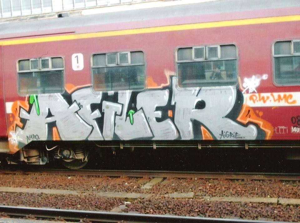 Graffiti Train in Brussel - Photo by COLLECTOR - Afiler, Brussel, Bruxelles (2009)