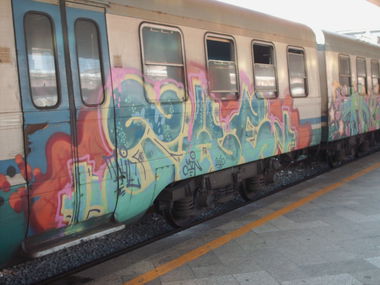 Graffiti Train in Rome - Photo by COLLECTOR - THE, Rome, Italy (2010)