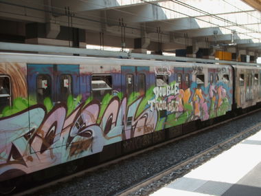 Graffiti Train in Rome - Photo by COLLECTOR - Poison, Rome, Italy (2012)