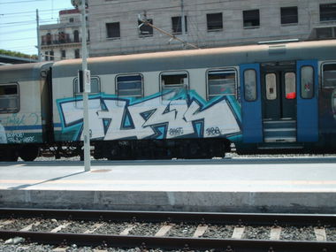 Graffiti Train in Rome - Photo by COLLECTOR - Hurk, RBA, UKB (2012)