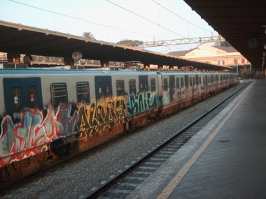 Graffiti Train in ROME - Photo by COLLECTOR - Rome, Italy