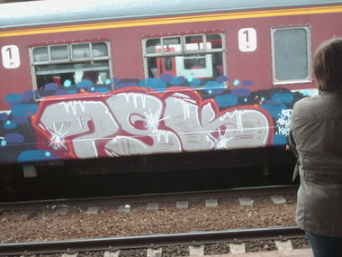Graffiti Train in Gent - Photo by COLLECTOR - PSK, Gent, Belgium (2012)