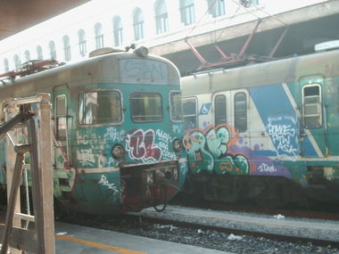 Graffiti Train in Rome - Photo by COLLECTOR - Rome, Italy (2010)