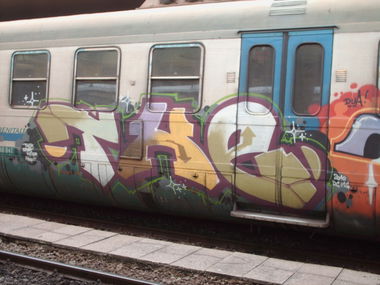 Graffiti Train in Rome - Photo by COLLECTOR - THE, Rome, Italy (2010)