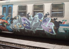 Graffiti Train in Rome - Photo by COLLECTOR - Magic, Rome, Italy (2010)